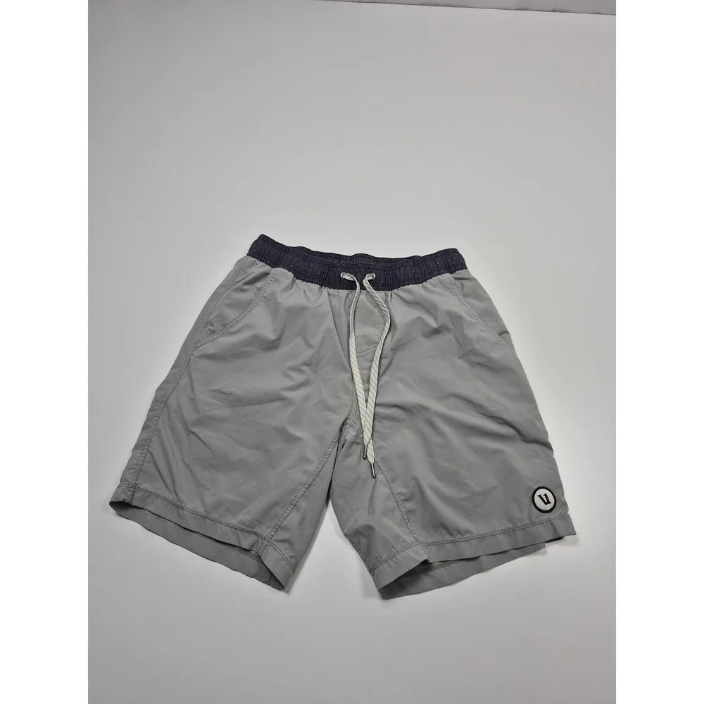 Vuori Kore Lined Shorts Mens Small Gray Athletic Swim Trunks Quick Dry V302